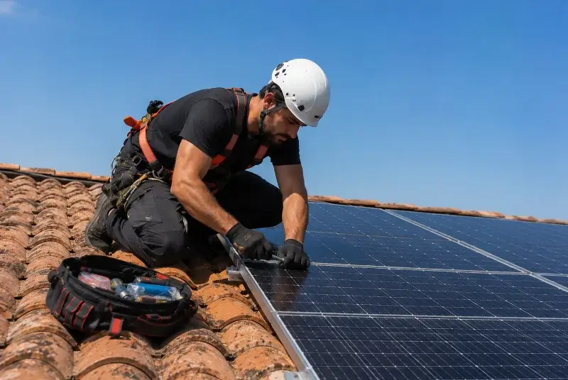 Maintenance et monitoring de panneaux solaires à Saint-Baudille-de-la-Tour